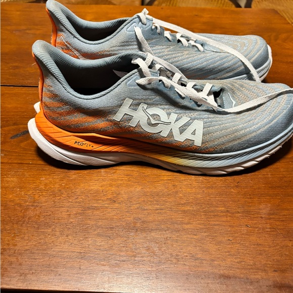 Hoka One One Men’s Blue/Orange Running Profile Shoes Size 12.5 Mach6 - Picture 7 of 9